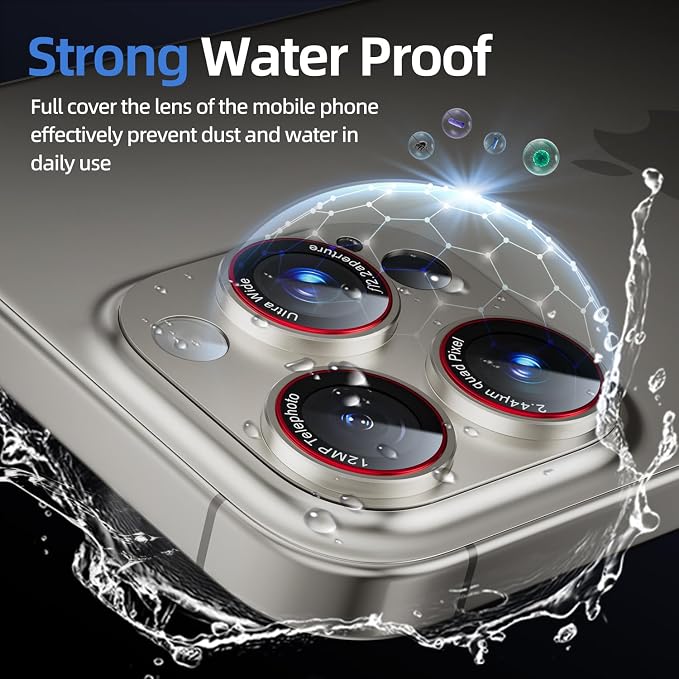 Camera Lens Protector for iPhone 16 Pro Max/iPhone 16 Pro/iPhone 15 Pro - Image 6