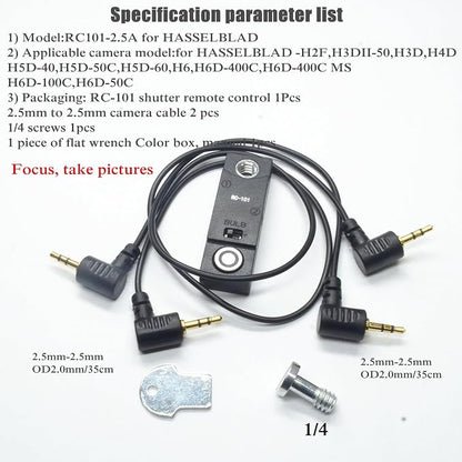 for hasselblad Cable Shutter Cable Release Remote H2F, H6 Two Cameras in sync - Image 2