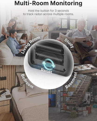 X-Sense Radon Detector for Home, Battery Powered, Ideal Starter Safety Tool for - Image 5