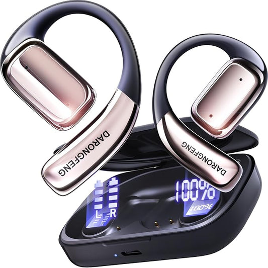 Open Ear Wireless Bluetooth Headphones, Pain-Free Air Conduction Ear Buds by DARONGFENG
