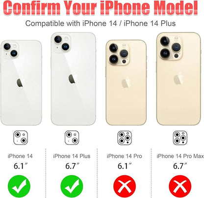 AGVEE 3+3 for iPhone 14 6.1" / 14 Plus 6.7" Camera Lens Protector, Bling - Image 2