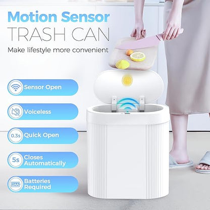 jinligogo 5 Gallon Bathroom Trash Can - Image 2