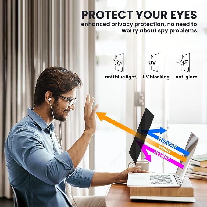 HD Laptop Privacy Screen 15.6 inch, Upgraded Laptop Privacy Screen - Image 5