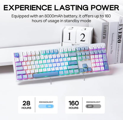 EPOMAKER TH108 Full Size Mechanical Keyboard, Wireless Gaming Keyboard - Image 4