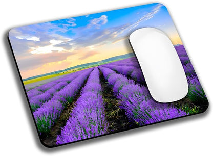 Purple Lavender Landscape Mouse Pads by EASTSMOOTH