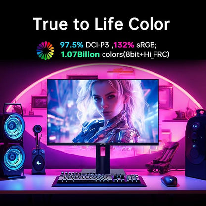 KTC 27" 4K UHD 144Hz Gaming Monitor - Image 4