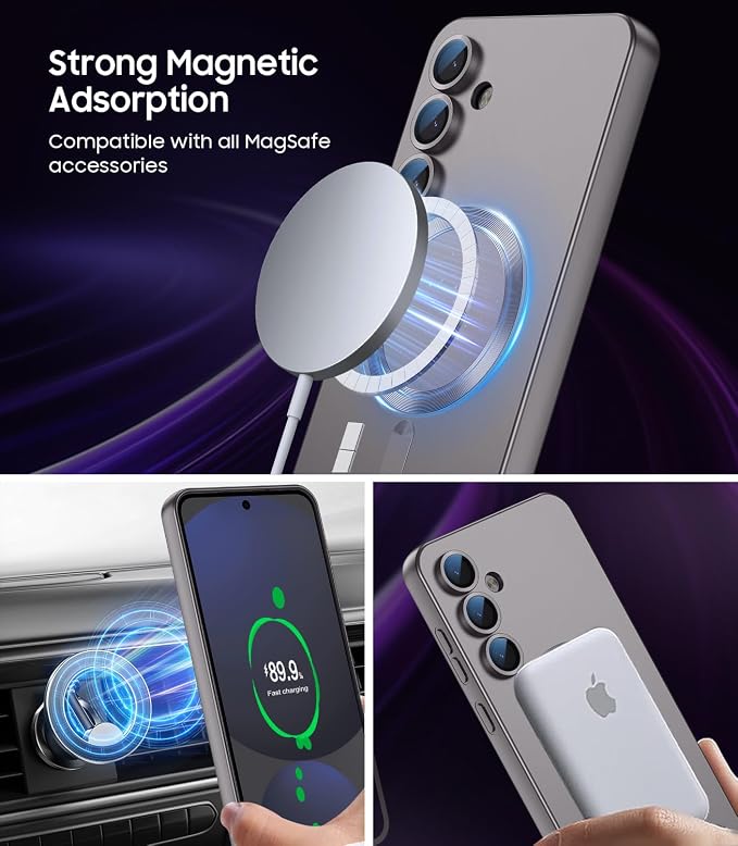 Magnetic for Samsung Galaxy S24 FE Case Slim Soft Silicone Bumper Shockproof - Image 3