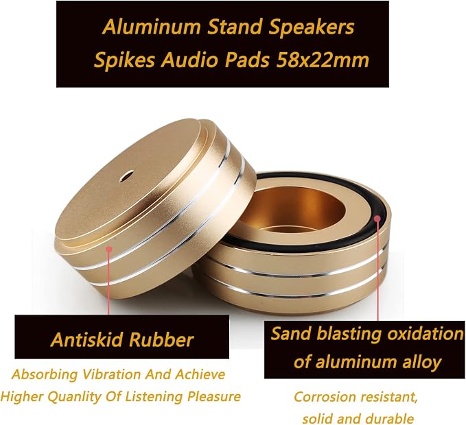 Tertullus 4 Pcs Speaker Feet Aluminum HiFi Turntable Feet Isolation Feet - Image 5