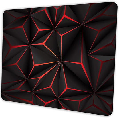 Abstract Art Mouse Pad with Personalized Red Design Computer Laptop Non-Slip by Shalysong