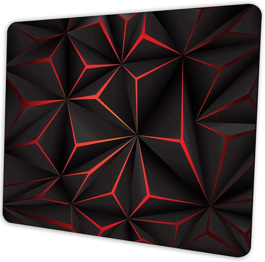 Abstract Art Mouse Pad with Personalized Red Design Computer Laptop Non-Slip by Shalysong