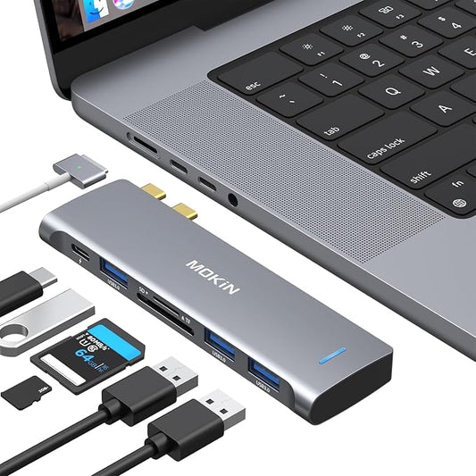 USB C Adapter for MacBook Pro/Air M1 M2 2021 2020 2019 2018, MOKiN Hub MacBook by MOKiN