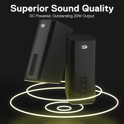 Redragon GS814 Stereo Desktop Speaker, 20W Output, 4 Real Units, BT 5.0/3.5mm - Image 3