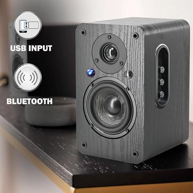 LONPOO Powered Bookshelf Speaker, Active Near Field Studio Monitor - Image 3