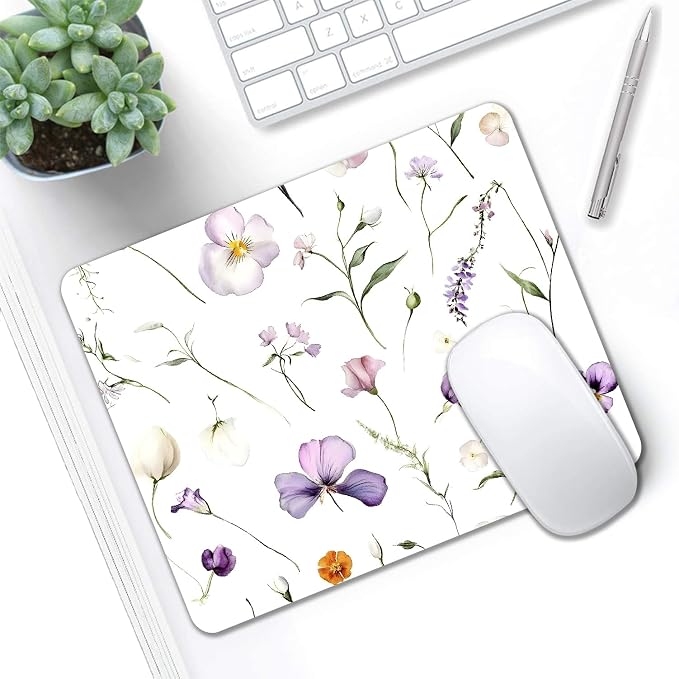 Mouse Pad, Abstract Wildflowers Flower Mouse Pads - Image 3