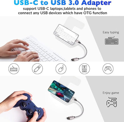 USB to Micro USB Adapter 4 Pack, Unidirectional Micro USB Male to USB Female - Image 4