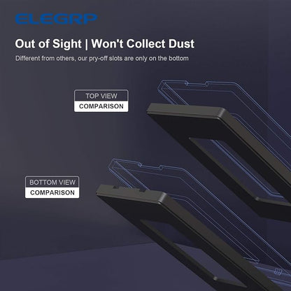 ELEGRP 1-Gang Screwless Decorative Wall Plates, Standard Size Unbreakable - Image 3