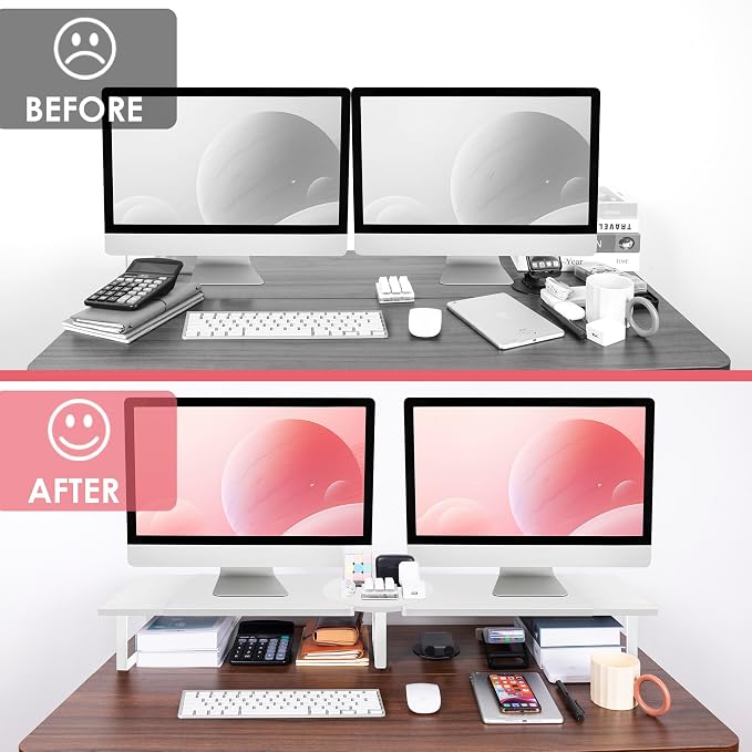 Dual-Monitor-Riser-Stand-For-Desk, Large Monitor Stand Riser - Image 7