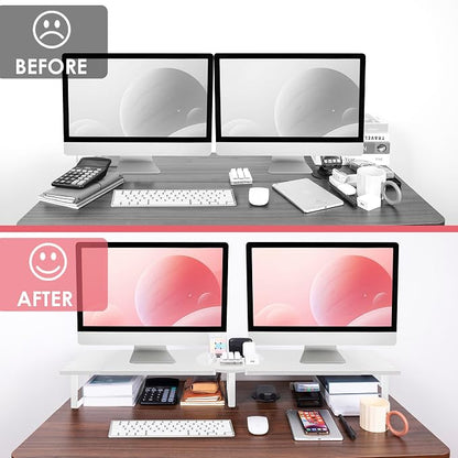 Dual-Monitor-Riser-Stand-For-Desk, Large Monitor Stand Riser - Image 7