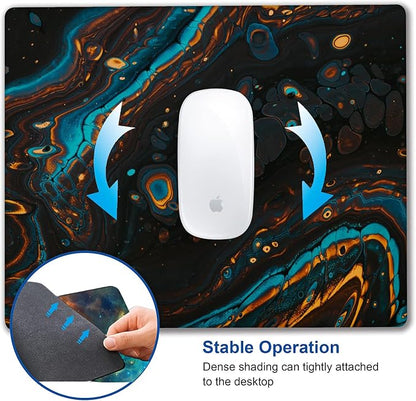 Green White and Black Marble Mouse pad Customized Mousepad Non-Slip Rubber Base - Image 6