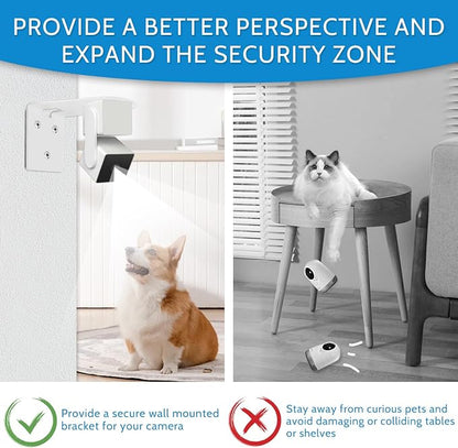 2Pack Adhesive Metal Wall Mount Bracket, Compatible - Image 3