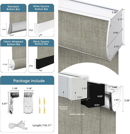 SmartWings Motorized 100% Blackout Shades Blinds, Custom Size, Cordless Window - Image 6