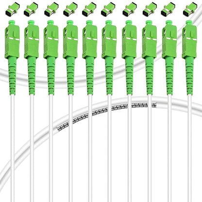 10Pack - 1m SC/APC to SC/APC Fiber Optic Internet Cable, Armored Single Mode by Bangun
