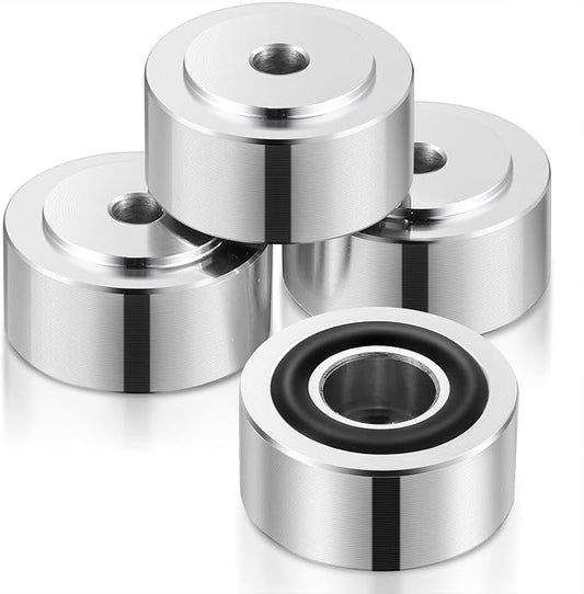 Facmogu 4PCS Silver Aluminum Alloy Speaker Isolation Feet, Turntable Isolation - Image 2