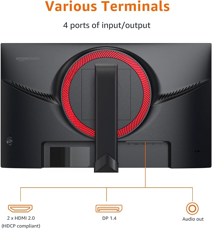 Amazon Basics 24 inch Gaming Monitor, FHD 1080P, VESA Compatible, Adaptive sync - Image 3