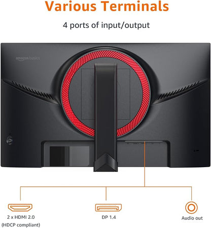 Amazon Basics 24 inch Gaming Monitor, FHD 1080P, VESA Compatible, Adaptive sync - Image 3