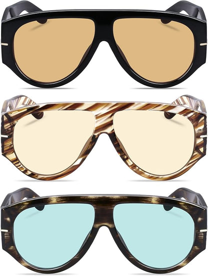 Oversized Retro Aviator Sunglasses - Image 2