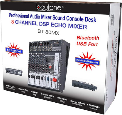 Boytone Dj Mixers 8 Channel Audio Mixer Sound Board - Image 7