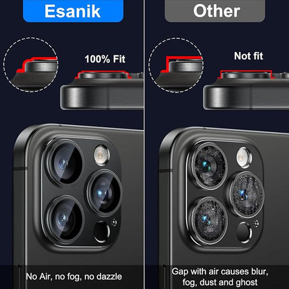 Esanik Upgrade 2 Pack for iPhone 15 Pro/iPhone 15 Pro Max Camera Lens Protector - Image 3