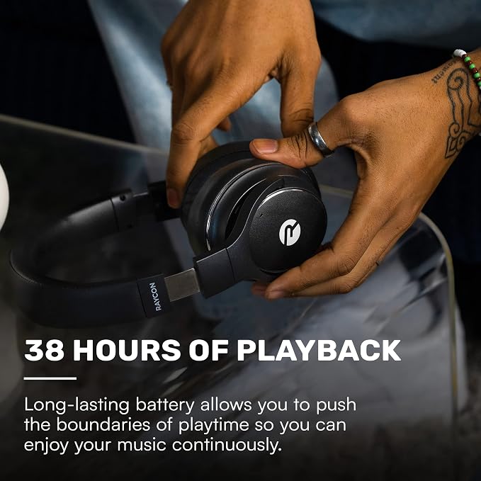 Raycon Everyday Wireless Bluetooth Over Ear Headphones, - Image 5