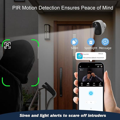5G/2.4GHz WiFi Security Cameras Wireless Outdoor, 2K Battery Home Security - Image 6