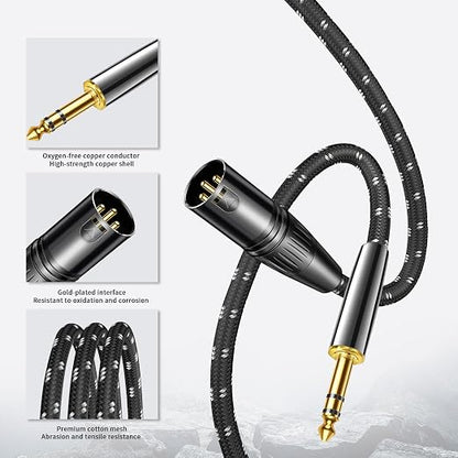 Kumiho XLR Male to 1/4 Inch 6.35mm TRS Stereo Cable Hi-Fi Balanced Bi-Shielded - Image 4
