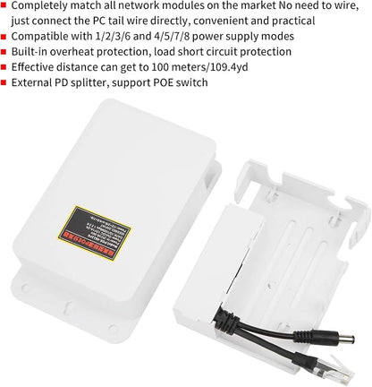 POE Injector Splitter Adapter, 48V to 12V Power Supply Module - Image 5