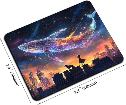 Mouse Pad, Cute Aesthetics Art Whale Mouse Pads - Image 2