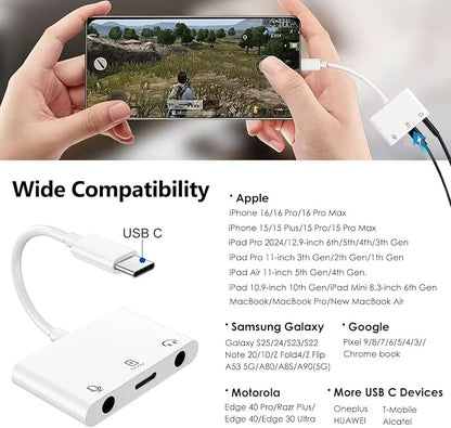 USB-C to Microphone & 3.5mm Audio Adapter - Image 6