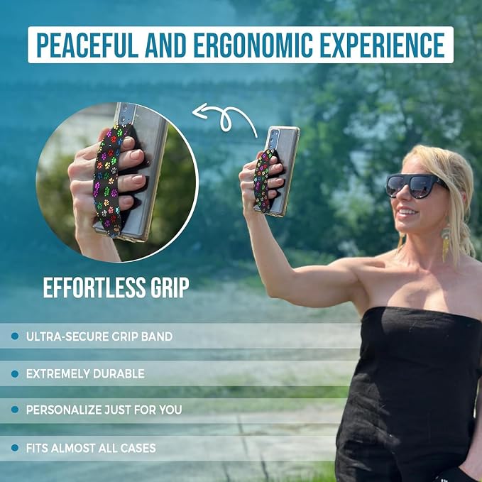 Customizable Universal Phone Grip Strap | Pack of 2 | Reversible Phone Hand - Image 3