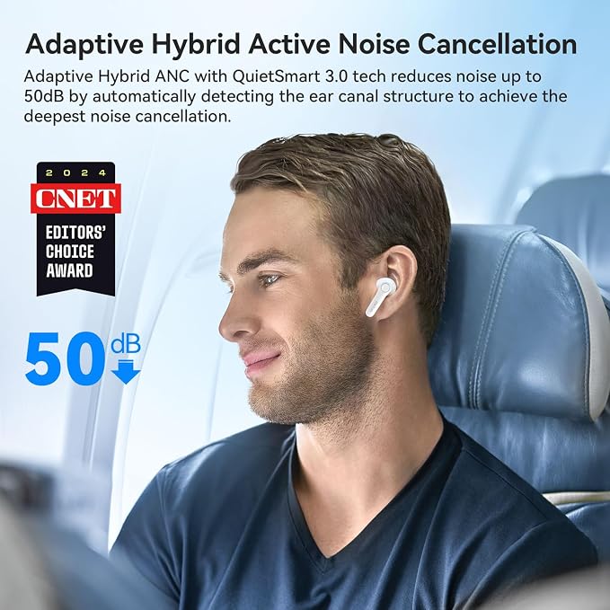 EarFun Air Pro 4 Adaptive Hybrid Noise Canceling Wireless Earbuds, Qualcomm - Image 2