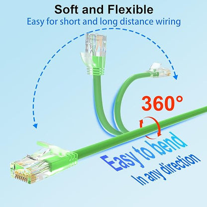 Cat 6 Patch Cables 2 feet, Slim Cat6a Ethernet Patch Cable 10Gbps 550Mhz - Image 4