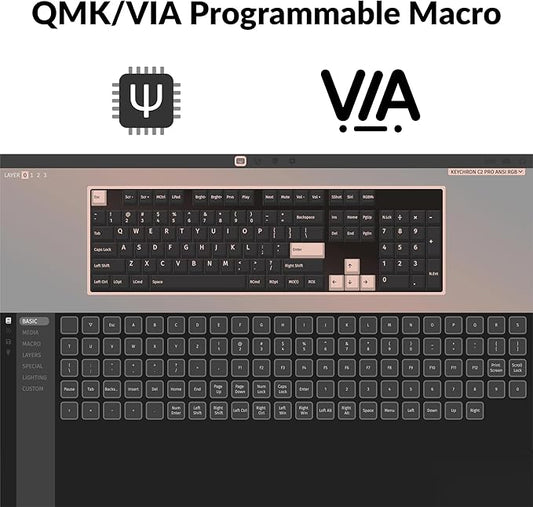 Keychron C2 Pro Wired Custom Mechanical Keyboard Full Size Layout QMK/VIA - Image 2