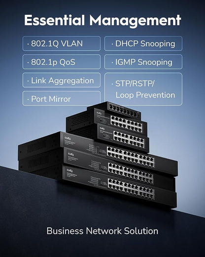 Cudy GS1016E 16 Port Light Smart Managed Gigabit Switch Plug & Play, Sturdy - Image 3