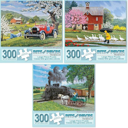 Bits and Pieces – Value Set of Three 300 Piece Jigsaw Puzzles by BitsandPieces