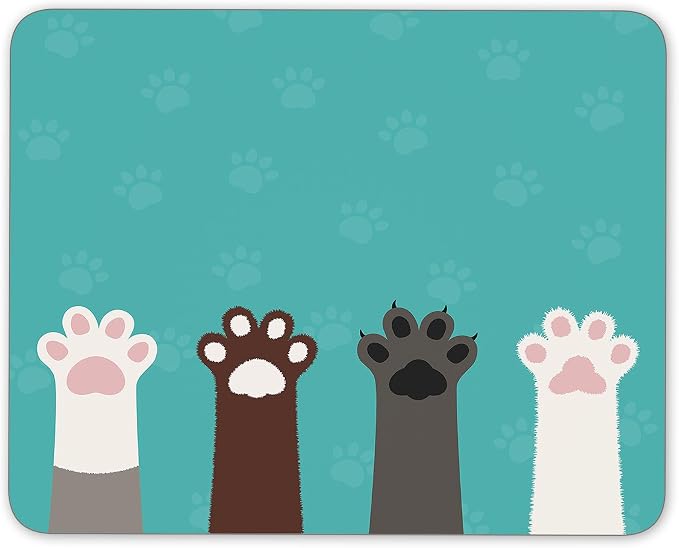 TuMeimei Non-Slip Rubber Cute Animal Hands Mouse Pad by Qien+BaiSei