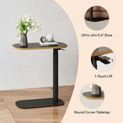 SANODESK Adjustable Overbed Bedside Table Pneumatic Adjustable Height Laptop - Image 7