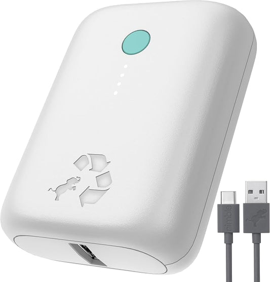 Nimble Champ Lite Portable Charger, 5200mAh Fast Charging Power Bank 15W USB C by Nimble