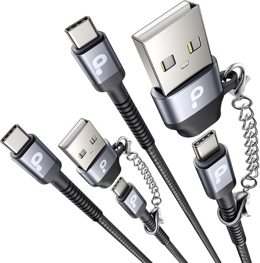 USB C Cable 10FT, USBC to USB-C Cable, Type C Fast Charging Nylon Braided Cord by PRAKIE