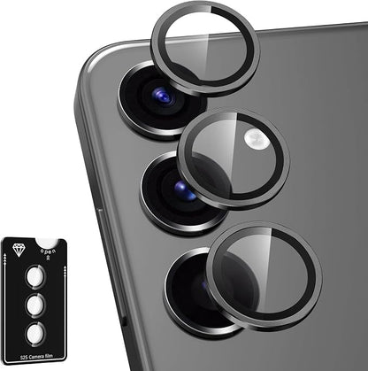 for Samsung Galaxy S25 Camera Lens Protector, Individual Metal Ring Tempered by Btscase