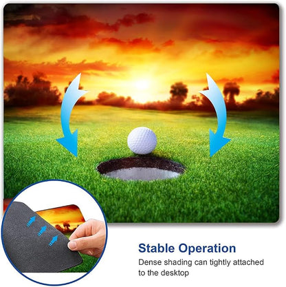 Mouse Pad, Ball in Hole Golf Mouse Pad Rectangle Custom Designs, Waterproof - Image 6